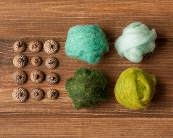 Felted Acorn Kit - Wet Felting