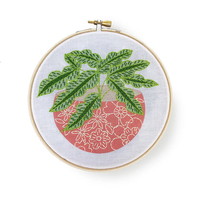 Embroidery Kit: Pink Flower Pot