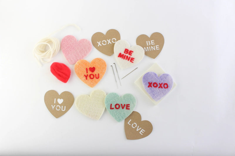 Candy Heart Felting Craft Kit