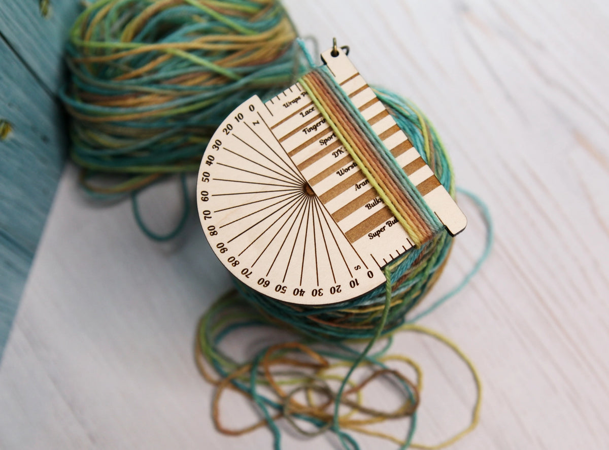 Baba Yaga Forest House Yarn WPI Ruler & Twist Angle Gauge