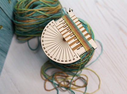 Baba Yaga Forest House Yarn WPI Ruler & Twist Angle Gauge