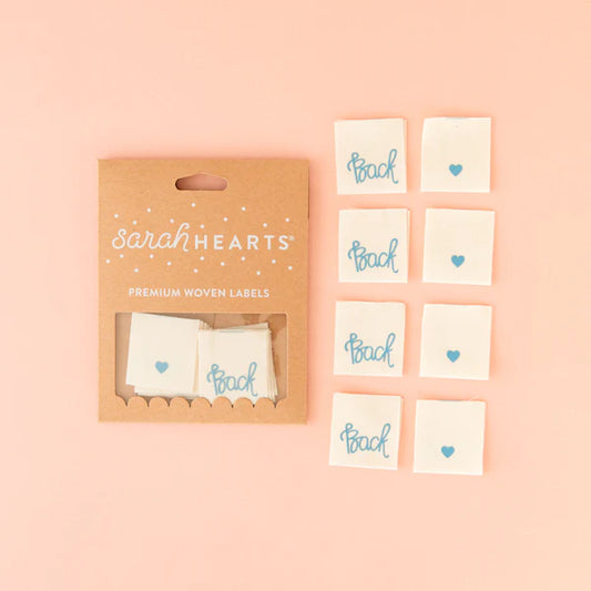 Sarah Hearts Labels: "Back"