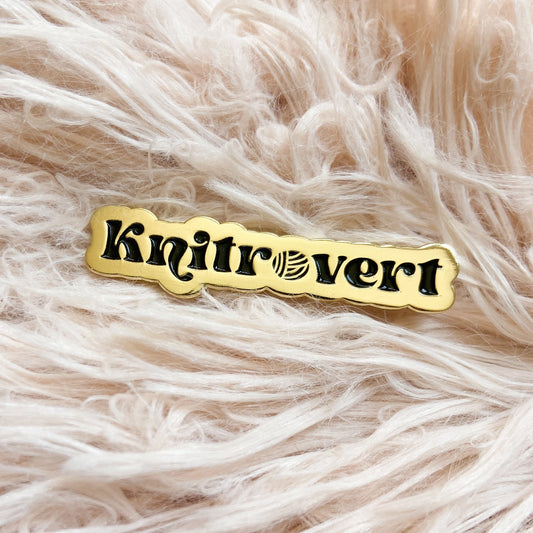 Knitrovert Enamel Pin
