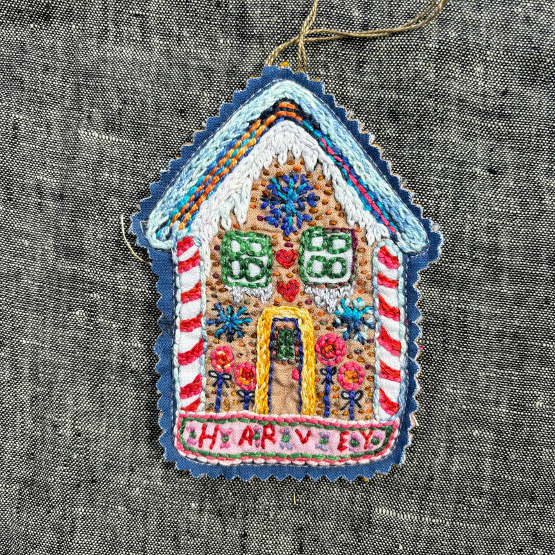 Gingerbread House Ornament Embroidery Kit