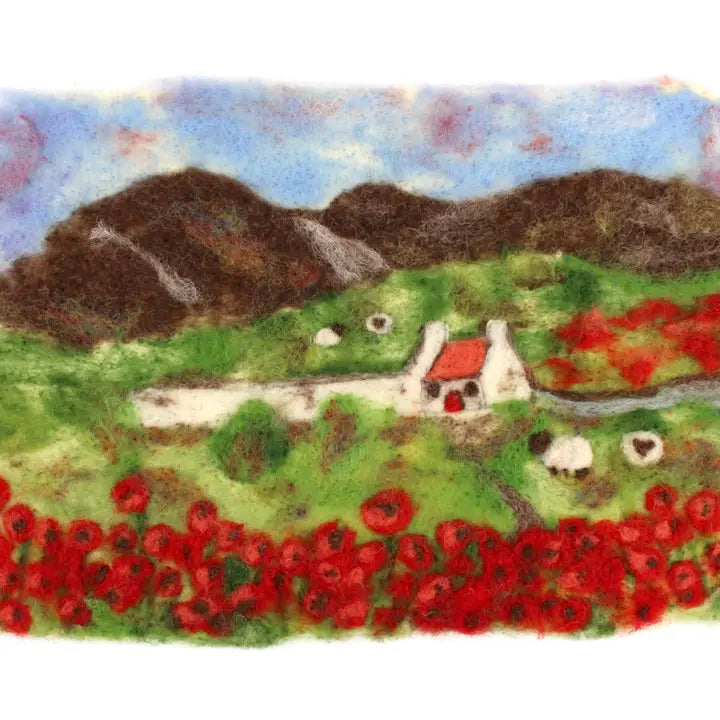 Poppy Landscape Needle Felting Kit