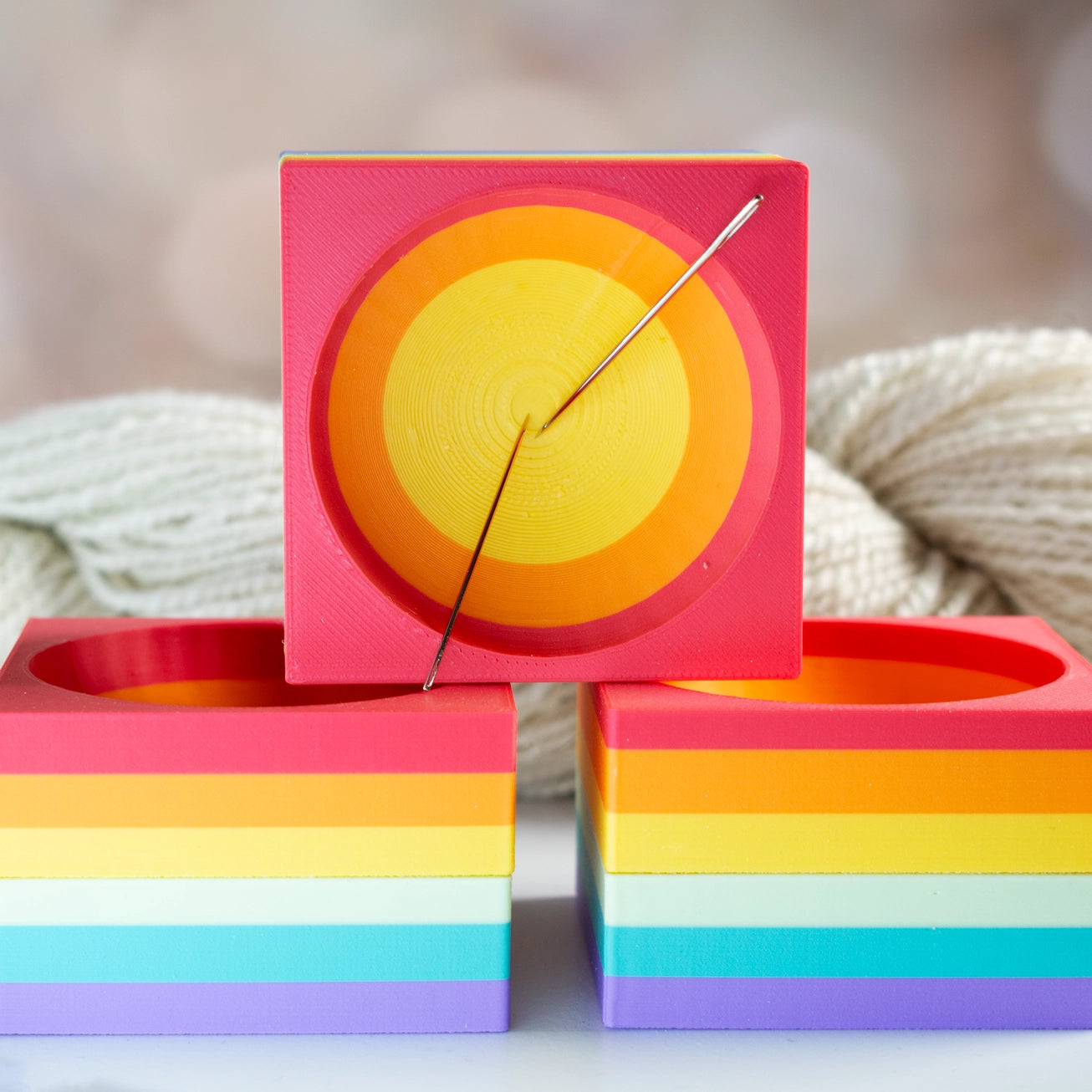 Magnetic Cube Notions Dish in Rainbow