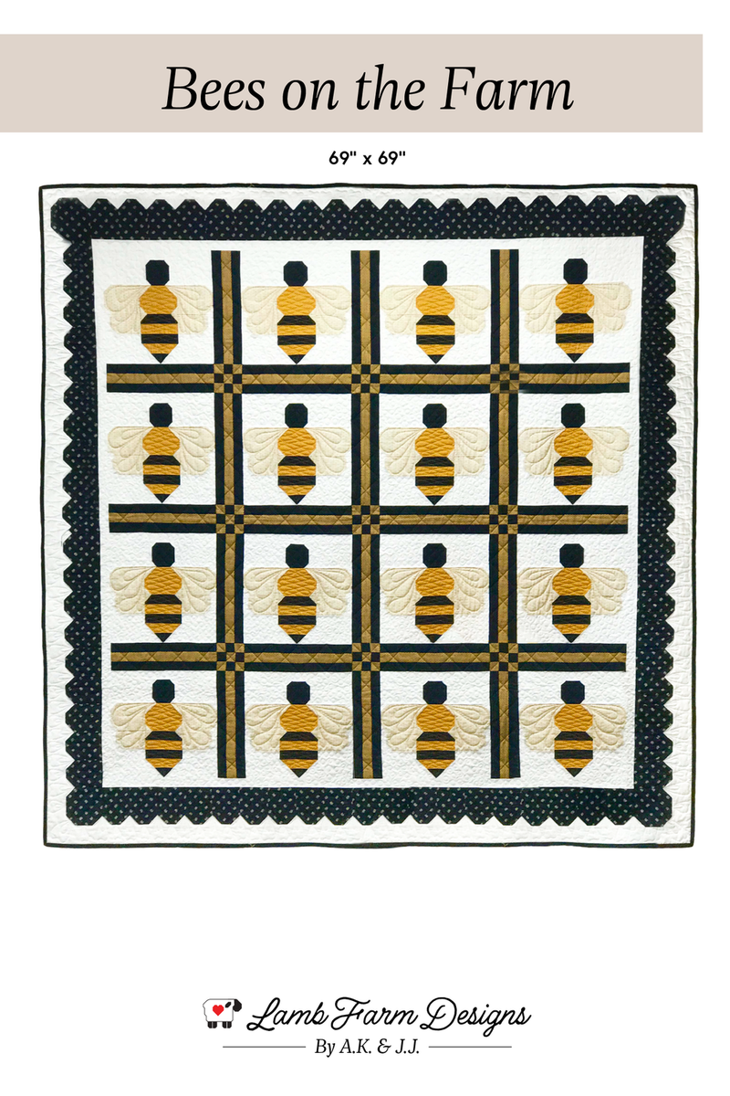 Bees on the Farm Quilt Pattern by Lamb Farm Designs