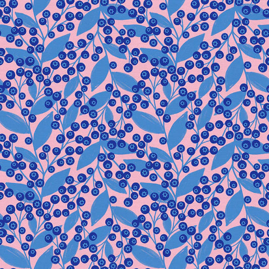 Berries & Blossoms: Blueberry Bush in Pink