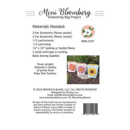 Sew Lux: Mini Bloomberg Drawstring Bag Pattern