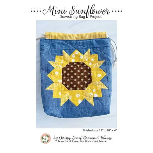 Mini Sunflower Drawstring Bag