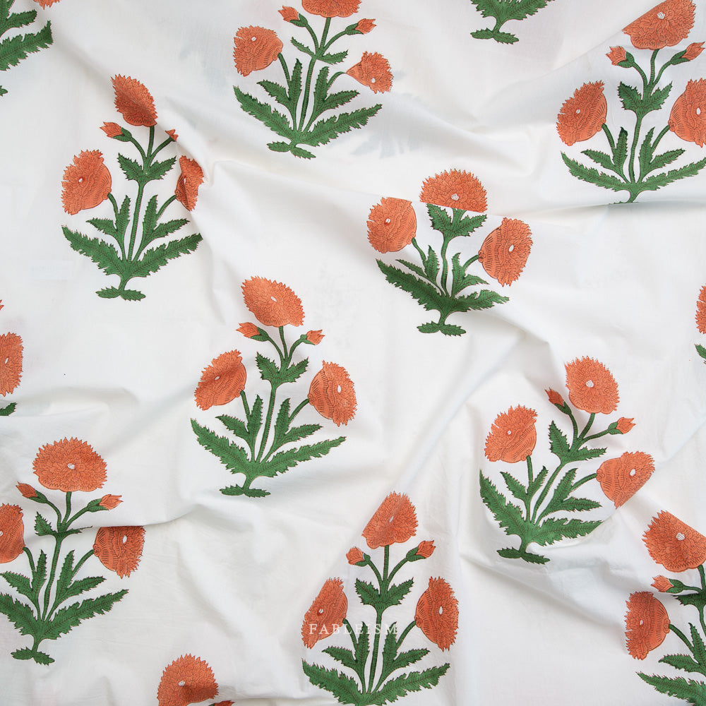 Indian Block Prints: Boho Floral in Sienna