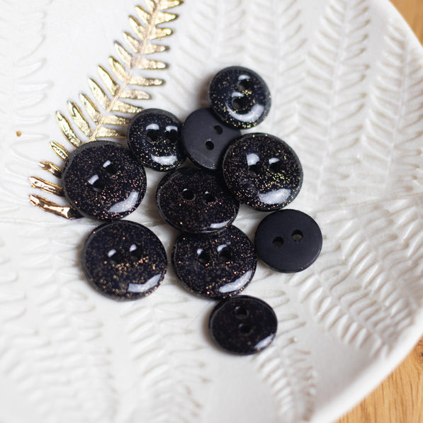 Lise Tailor Glitter 12mm Buttons - Multiple Colors