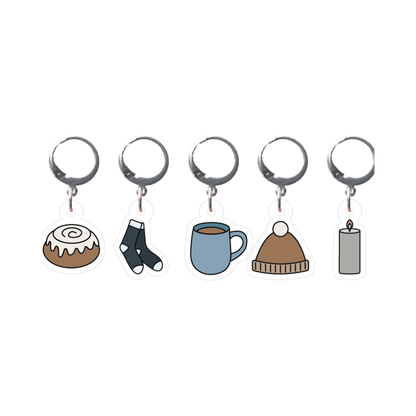 Snowbound Stitch Markers - Set of 5