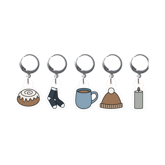 Snowbound Stitch Markers - Set of 5