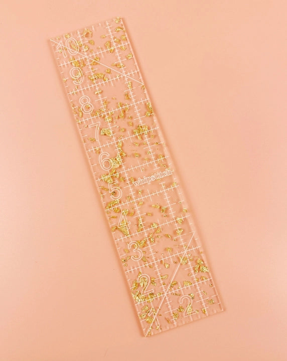 Feral Notions: 2.5" x 10" Golden Quilting Ruler