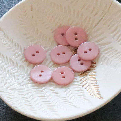 Flat Mother-of-Pearl Buttons - Multiple Colors