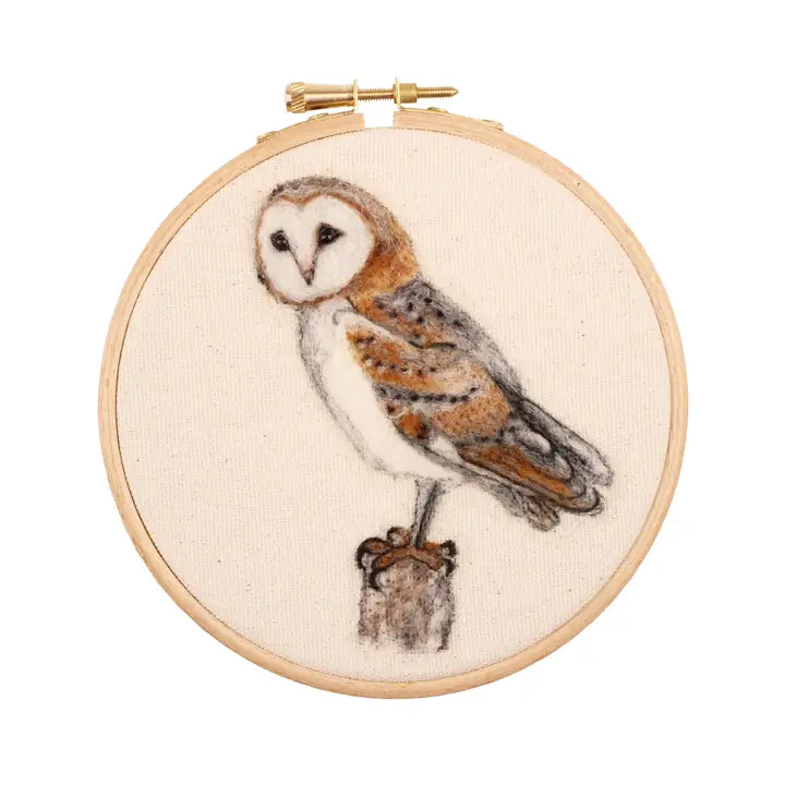 Barn Owl Needle Felt Picture Kit