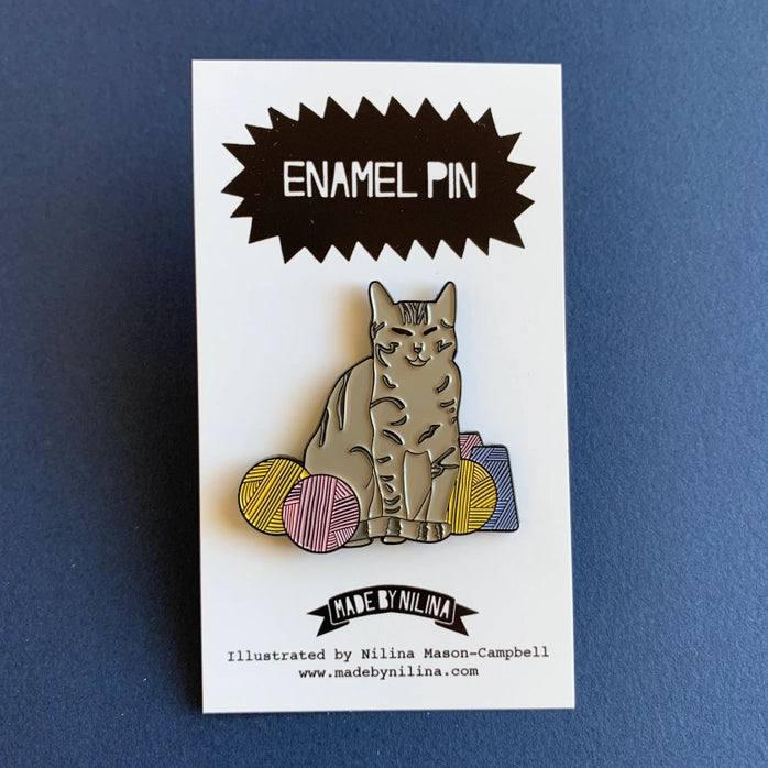Yarn Cat Enamel Pin