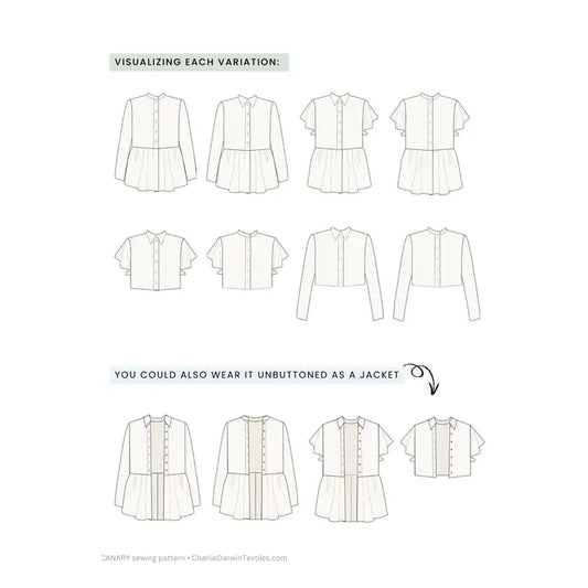 Canary Peplum Shirt Pattern