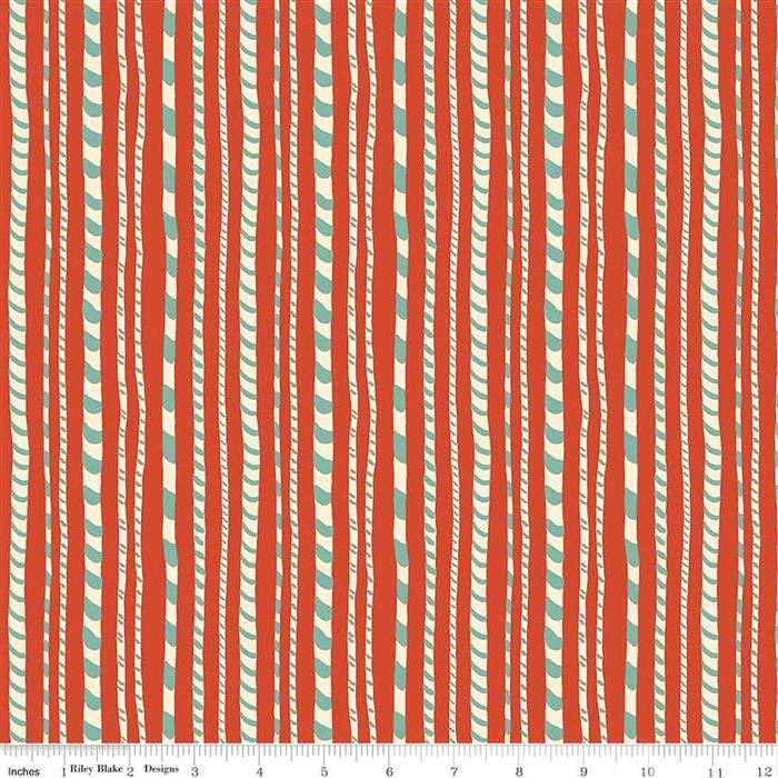 Festive Fair: Candy Cane Stripe in Red