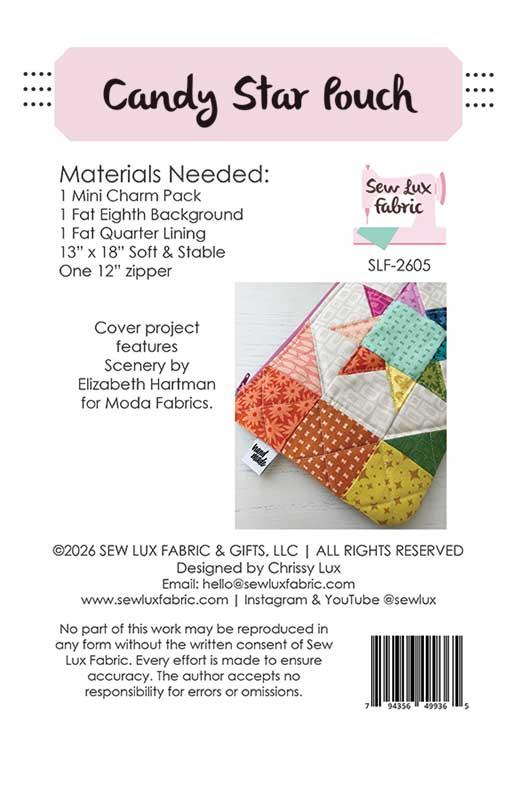 Sew Lux: Candy Star Pouch