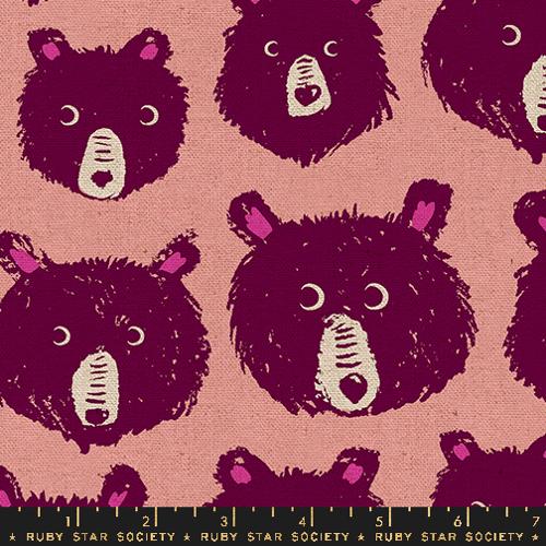 Teddy and the Bears: Bear Canvas in Peach Fizz