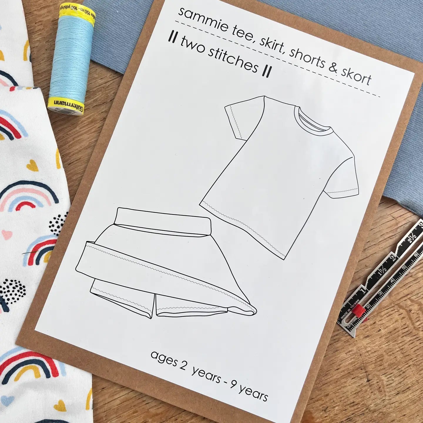 Sammie Tee, Skirt, Shorts, & Skort - Kids Sewing Pattern