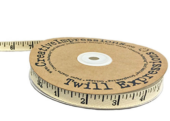 Ruler Twill Tape by Creative Impressions - Multiple colors