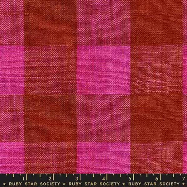 Sunshine Toweling: Checker in Hot Pink