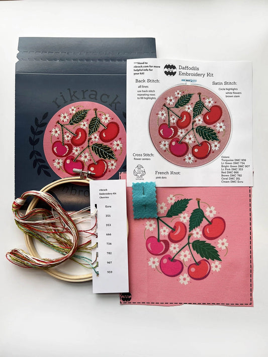 Embroidery Kit: Cherries