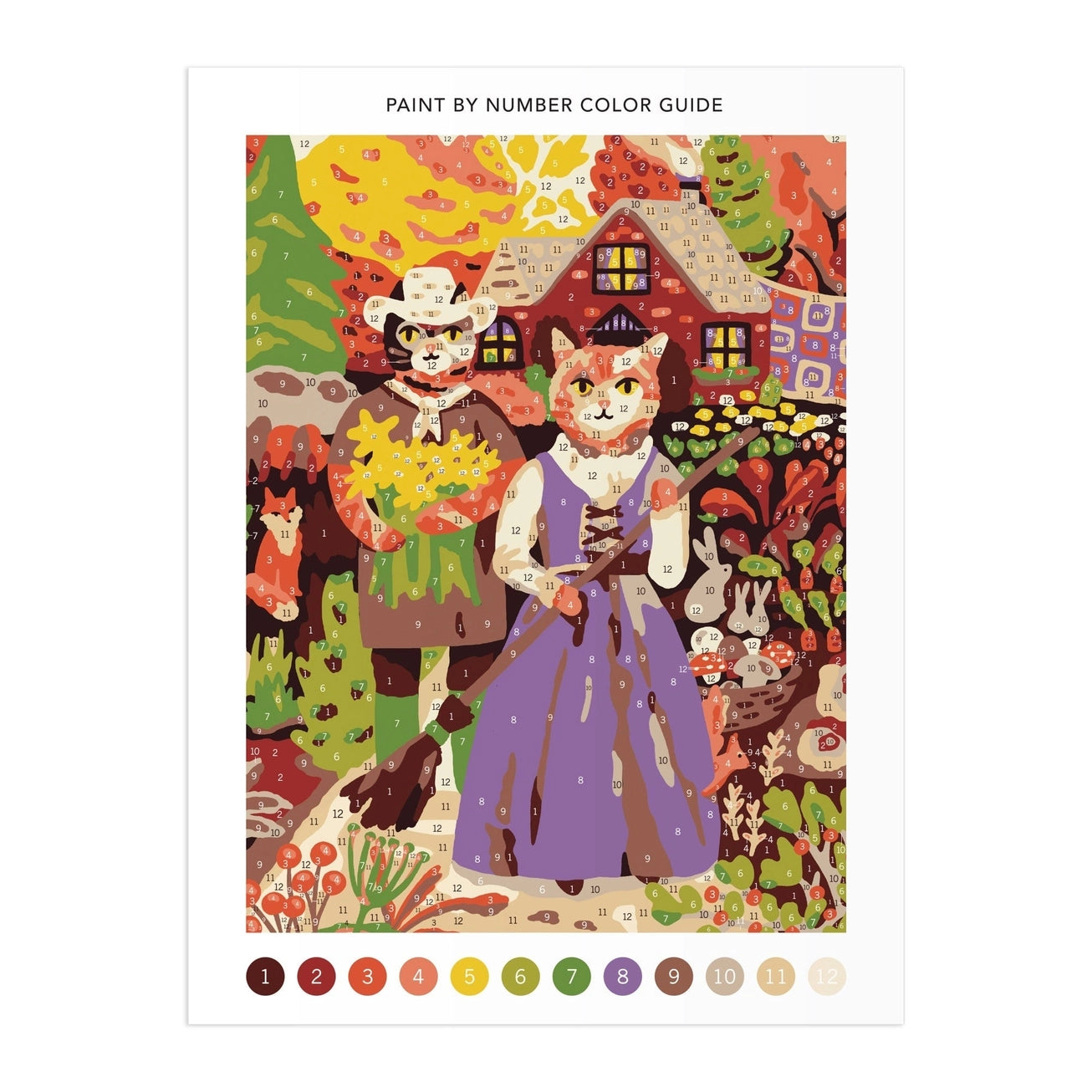 Cottage Cats Paint by Number Kit
