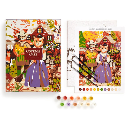 Cottage Cats Paint by Number Kit