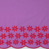 Cotton Scalloped-Edge with Embroidered Flowers (1-Sided Border)