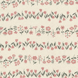 Cotton Oxford: Simply Palette Flowers in Cream & Pink