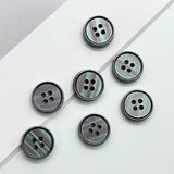 Iridescent-Inlay 4-Hole Buttons (10.8mm), Pack of 10