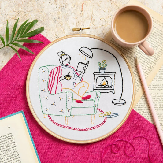 Book Lover Embroidery Kit (Unwind)