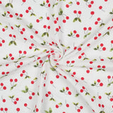 Cotton Double Gauze: Digital Print Cherries