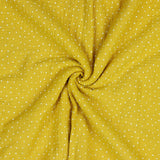 Cotton Double Gauze: Little Dots in Ochre