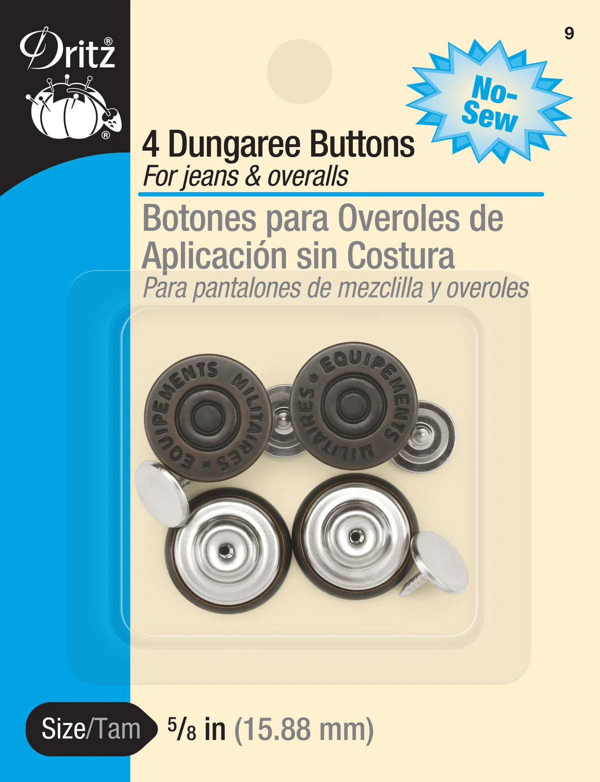 Dungaree Buttons - Set of 4