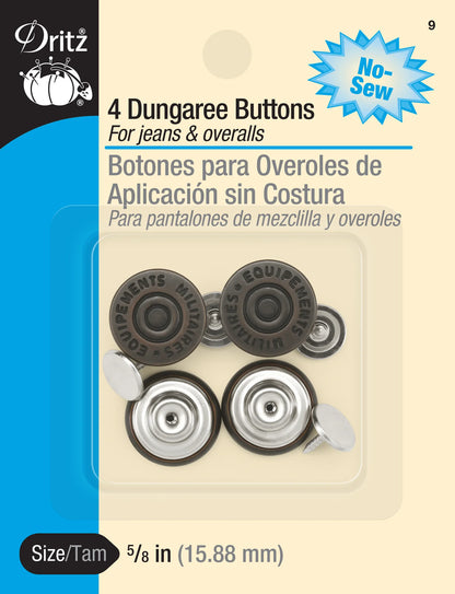 Dungaree Buttons - Set of 4