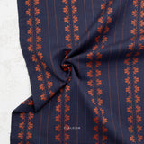 Fine and Dandy: Deco Stripe in Navy/Spice