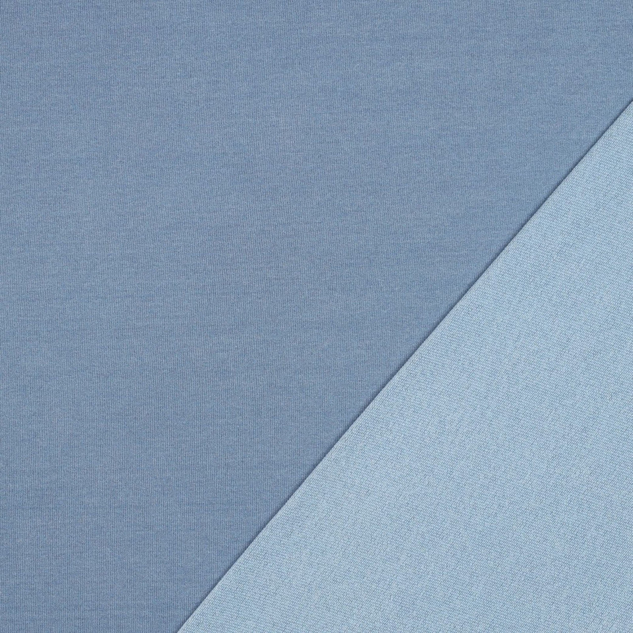 Denim French Terry in Bleached Blue