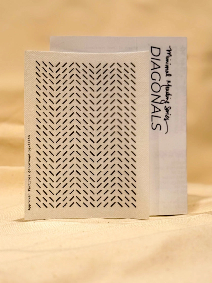 Mending + Embellishment Transfer: Diagonals (Minimal Mending Series)