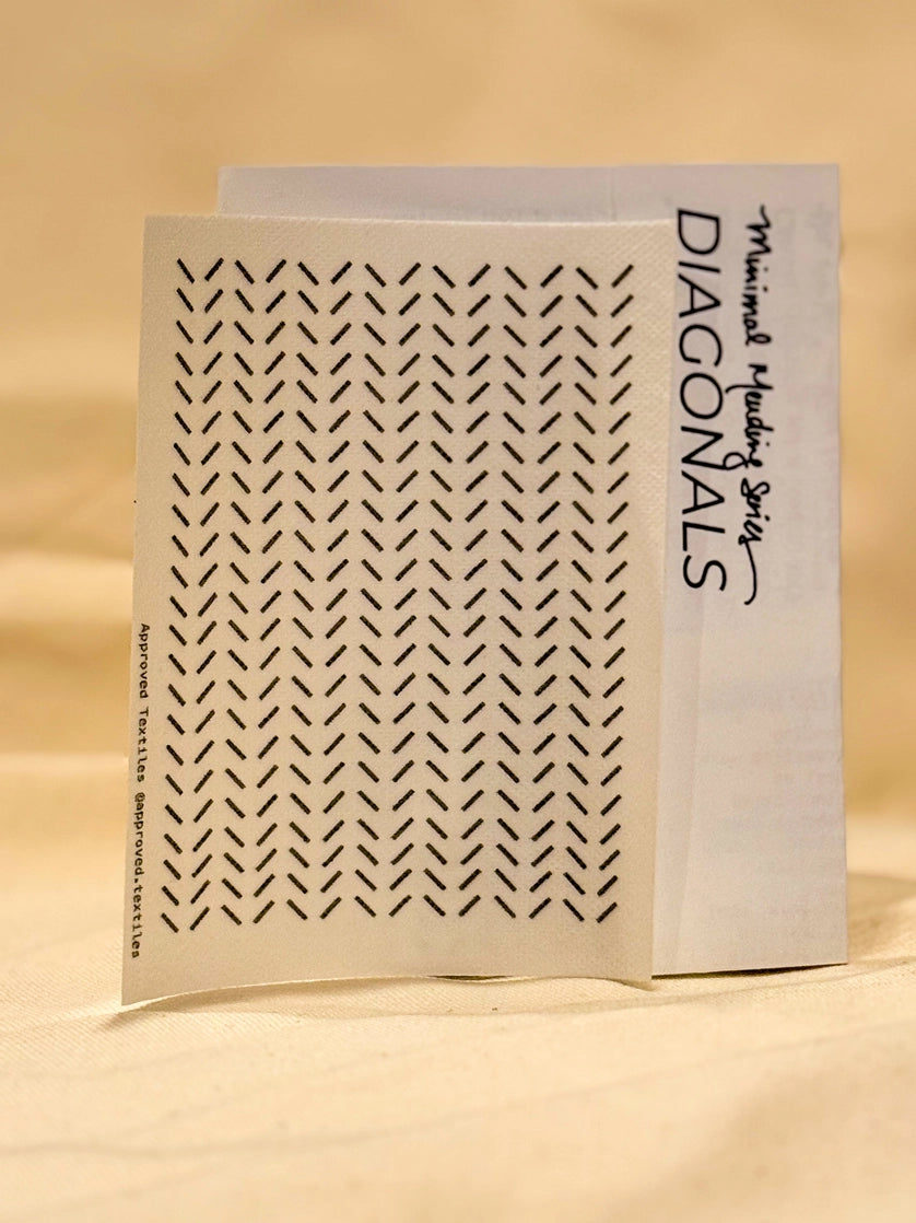 Mending + Embellishment Transfer: Diagonals (Minimal Mending Series)