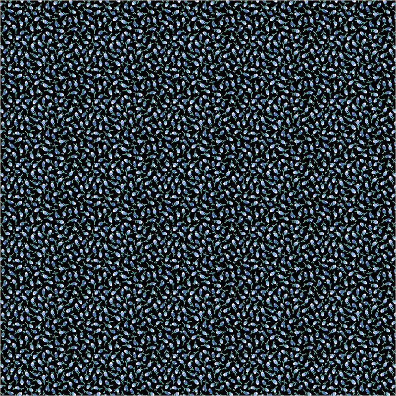 Pocket Posies: Ditsy Bloom in Black