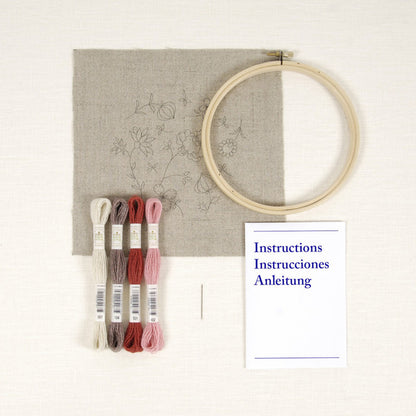 Indian Flowers Embroidery Kit