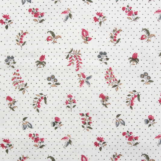 Indian Block Prints: Dottie Floral in Cream