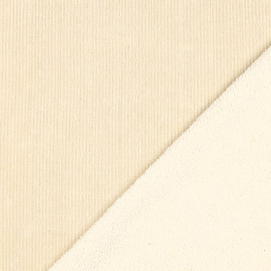 Double-Sided Knitted Velours Sherpa in Sand