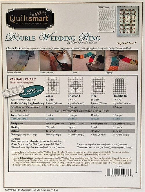 Double Wedding Ring- Printed Interfacing Pattern