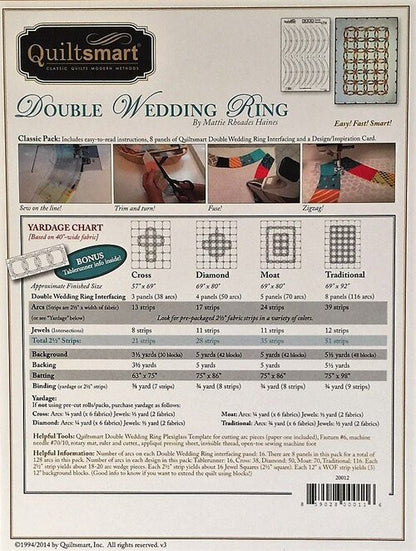 Double Wedding Ring- Printed Interfacing Pattern